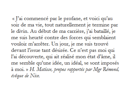 Citations de Matisse accompagnant le diaporama.